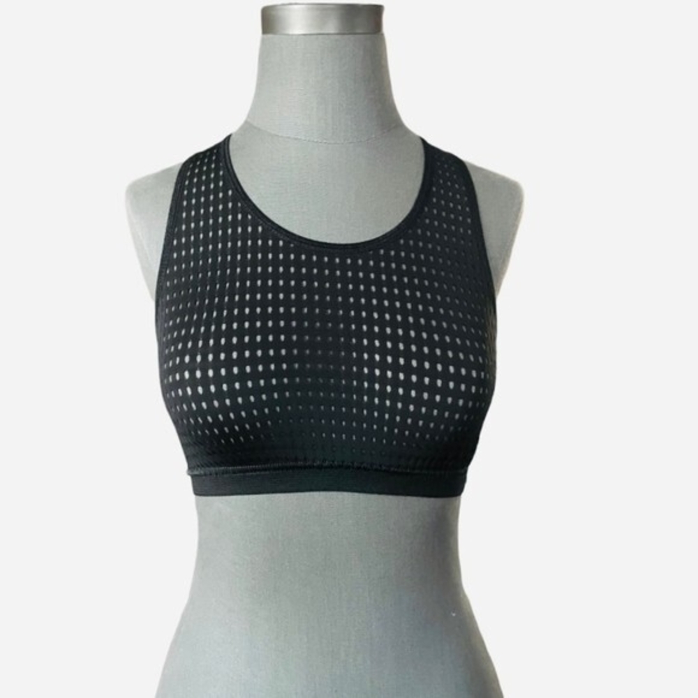 Alii Sport Women's Lemon Citron Black Athletic Tank M Mesh Bra UV Protection NWT - Picture 7 of 10